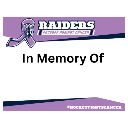 2026 In Memory Of Cancer Game Sponsor Cards